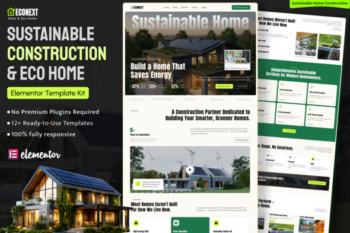 Econext - Sustainable Eco Home Construction Template Kit