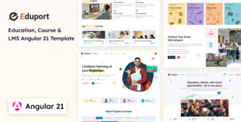 Eduport - Angular 21 LMS, Education and Course Template