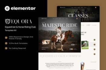 Equora - Equestrian & Horse Riding Club Elementor Template Kit