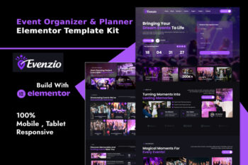 Evenzio - Event Organizer & Planner Elementor Template Kit