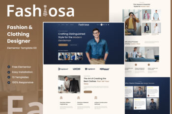 Fashiosa - Fashion & Clothing Designer Elementor Template Kit