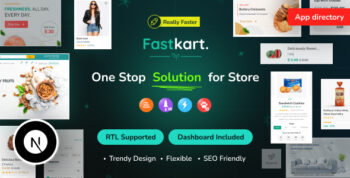 Fastkart - React Next JS Multipurpose Ecommerce with React Hooks + Admin + Email + Invoice Template