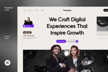 Framera - Creative Studio Portfolio Elementor Template Kits
