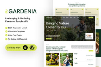 Gardenia - Landscaping & Gardening Elementor Template Kit