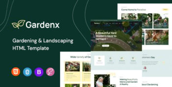 Gardenx | Gardening & Landscaping HTML Template