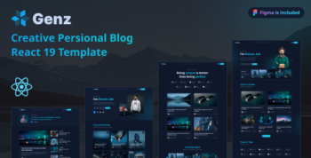 Genz - Creative Personal Blog Portfolio React Template