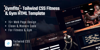 Gymfito - Tailwind CSS Fitness & Gym HTML Template