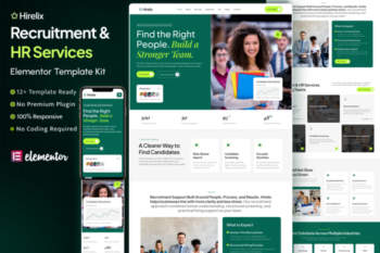 Hirelix – Recruitment & HR Services Elementor Template Kit
