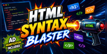 HTML Syntax Blaster | HTML5 Coding Game
