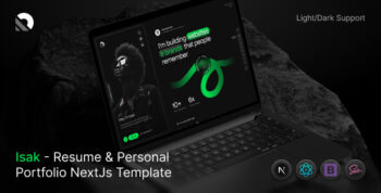 Isak - Resume & Personal Portfolio NextJs Template