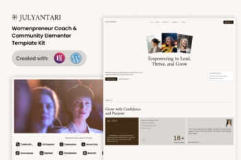 Julyantari - Womenpreneur Coach & Community Elementor Template Kit