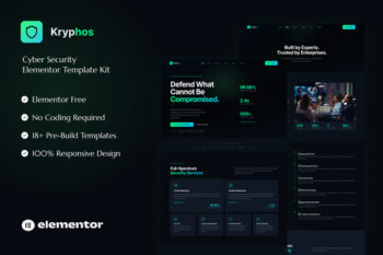 Kryphos - Cyber Security Elementor Template Kit
