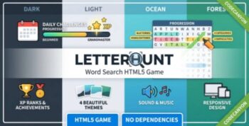 LetterHunt - Word Search HTML5 Game
