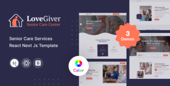 Lovegiver - Senior Care React Next Js Template