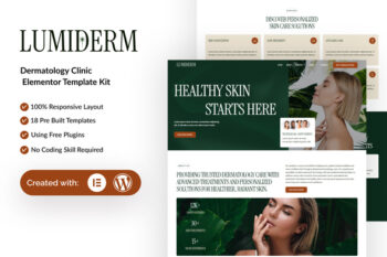 Lumiderm - Dermatology Clinic Elementor Template Kit