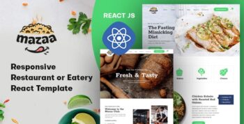 Mazaa - Responsive Restaurant or Eatery React Template