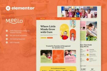 Meelo - Kindergarten & Child Care Elementor Pro Template Kit