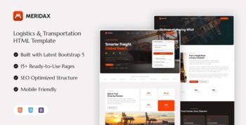 Meridax - Logistics & Transportation HTML Template