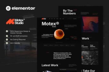 Motex - Motion Graphics & 3D Animation Studio Elementor Pro Template Kit