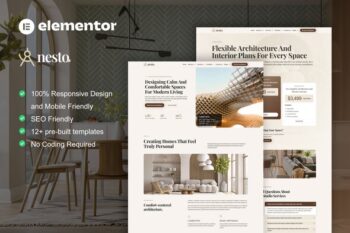 Nesto - Interior Design Elementor Pro Template Kit