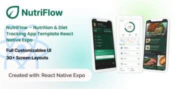 NutriFlow | Nutrition and Diet Tracking App UI Template for React Native Expo