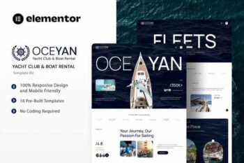 Oceyan - Yacht Club & Boat Rental Elementor Template Kit