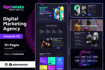 Optimistx - SEO & Digital Agency Elementor Template Kit