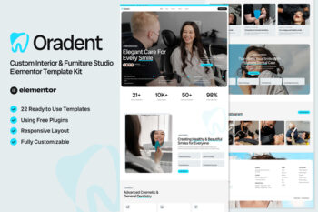 Oradent - Cosmetic Dental Clinic Elementor Template Kit