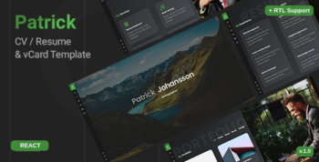 Patrick - Personal CV vCard React 19 Template