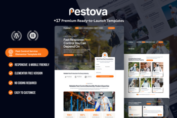Pestova - Pest Control Service WordPress Elementor Template Kit