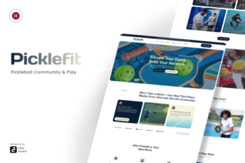 Picklefit - Pickleball Community & Play Elementor Template Kit