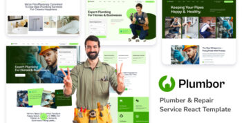 Plumbor - Plumber Service React Template