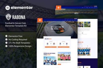 Rabona - Football & Soccer Club Elementor Template Kit