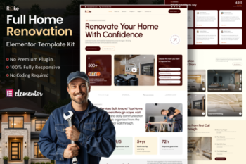Rake – Full Home Renovation & Remodeling Elementor Template Kit