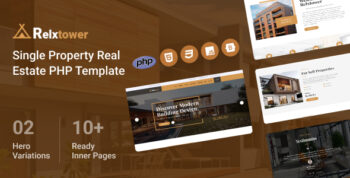 Relxtower - Single Property Real Estate PHP Template