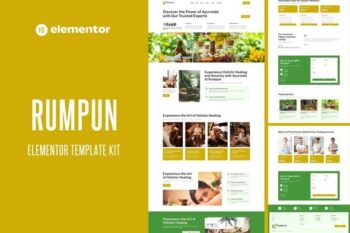 Rumpun - Ayurveda Treatment Elementor Pro Template Kit