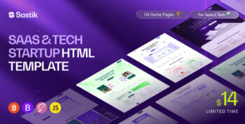 Sastik - SaaS & Tech Startup HTML Template