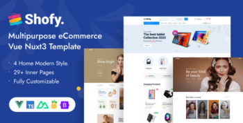 Shofy - Multipurpose eCommerce Vue Nuxt 4 Template