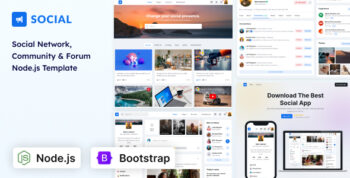 Social - Nodejs Network & Community Template