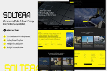 Soltera - Commercial Solar & Smart Energy Elementor Template Kit