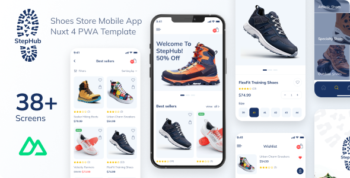 StepHub – Nuxt 4 PWA Shoes Store eCommerce Template