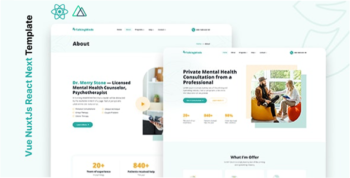 Talking Minds – Psychotherapist Vue NuxtJs React NextJs Template