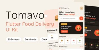 Tomavo | Flutter Food Delivery App UI Kit