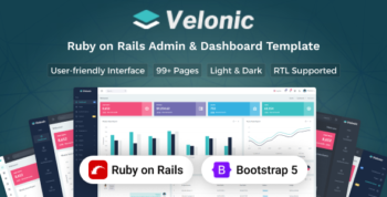 Velonic - Ruby on Rails Admin & Dashboard Template