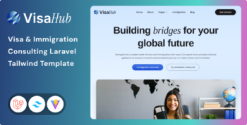 VisaHub - Visa Immigration Consulting Laravel 13 & Tailwind CSS 4 Template