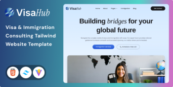 VisaHub - Visa & Immigration Consulting Tailwind CSS 4 Template
