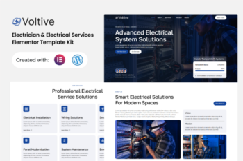 Voltive - Electrician & Electrical Services Elementor Template Kit