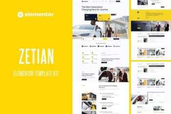 Zetian - Electric Car Charging Station Elementor Template Kit