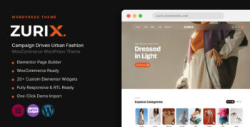 ZURIX - Campaign Driven Urban Fashion WooCommerce Theme