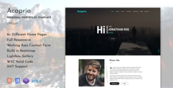 Acaprio - Personal Portfolio Template